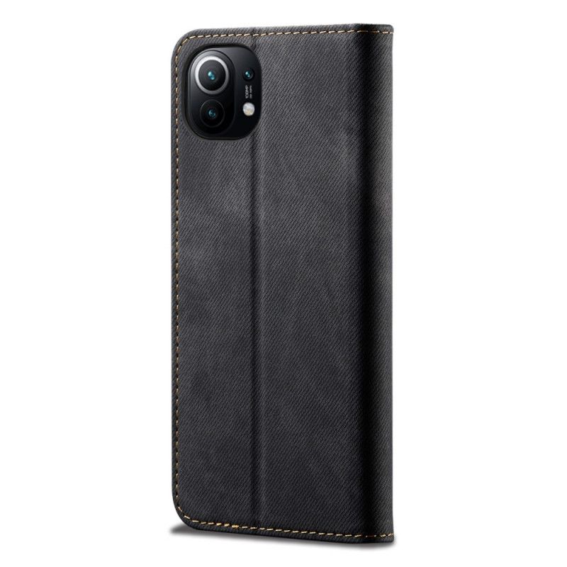 Flip Case Xiaomi Mi 11 Schwarz Jeansstoff