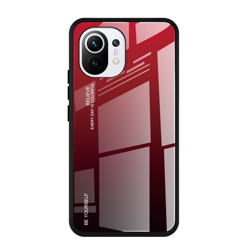 Hülle Xiaomi Mi 11 Rot Sei Du Selbst Gehärtetes Glas