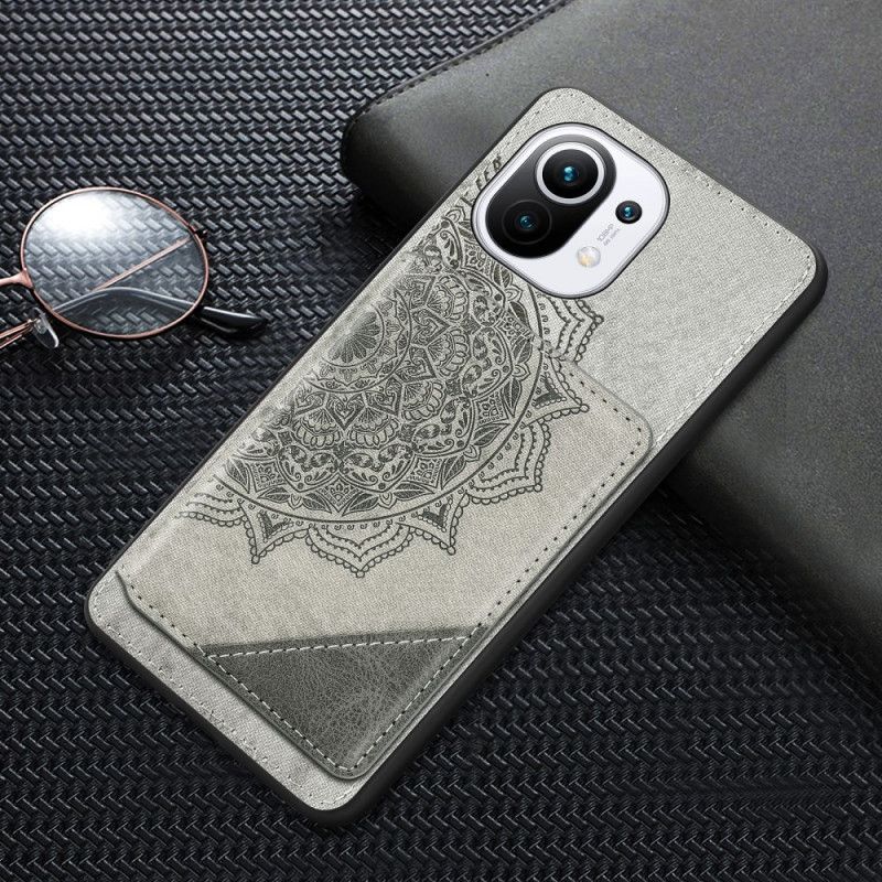 Hülle Xiaomi Mi 11 Schwarz Multifunktionales Mandala-Design