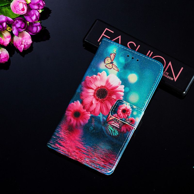 Lederhüllen Für Xiaomi Mi 11 Blumen Und Schmetterlinge