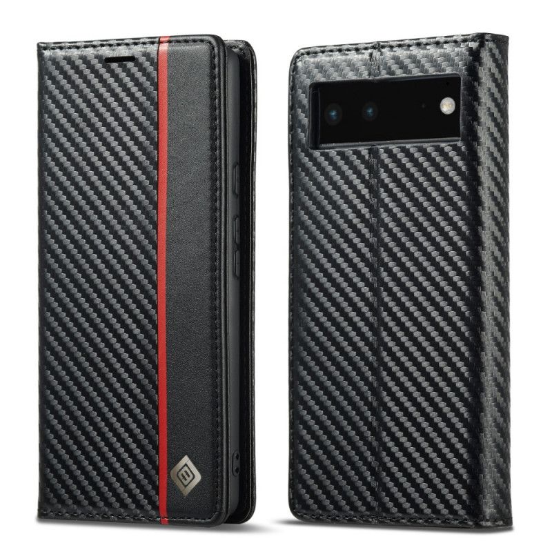 Flip Case Für Google Pixel 6 Kohlefaser Lc.imeeke