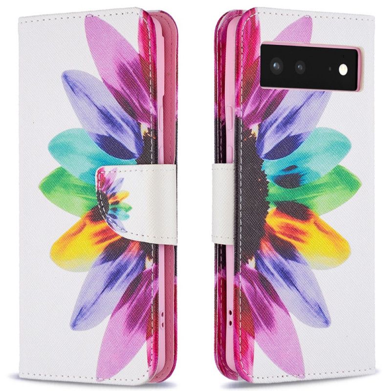 Flip Case Google Pixel 6 Blumen Aquarell