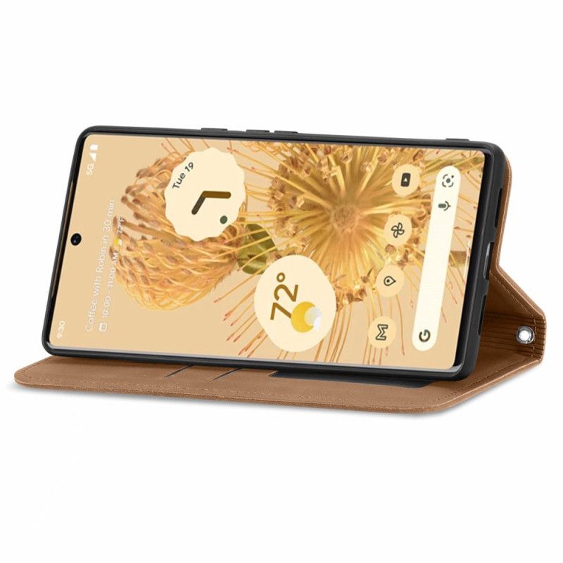 Flip Case Google Pixel 6 Hautnahes Vintage-design