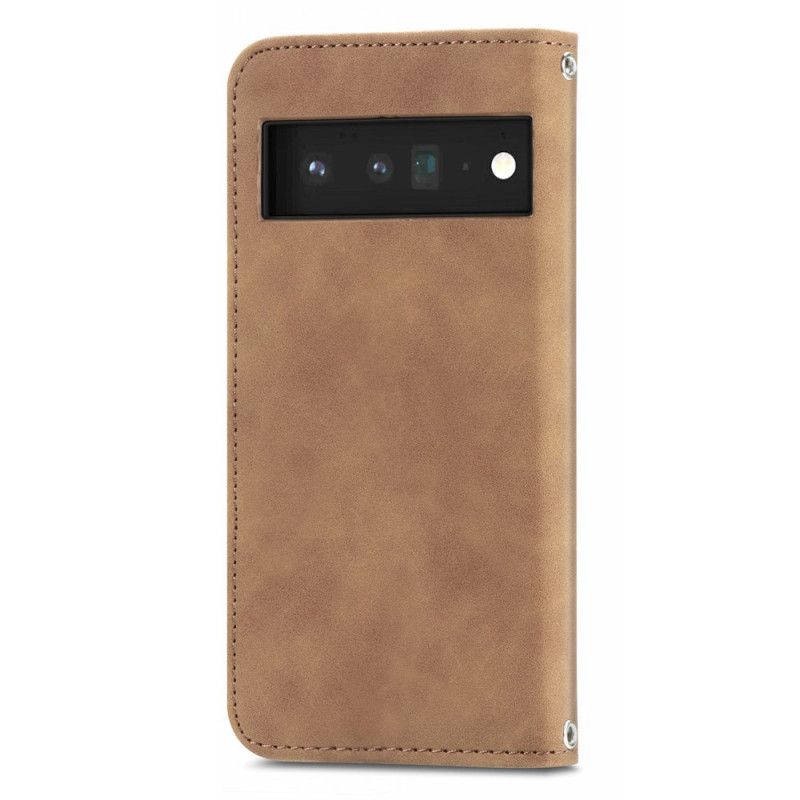 Flip Case Google Pixel 6 Hautnahes Vintage-design