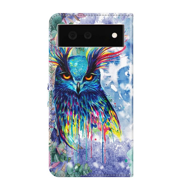 Lederhüllen Für Google Pixel 6 Aquarell Vogel