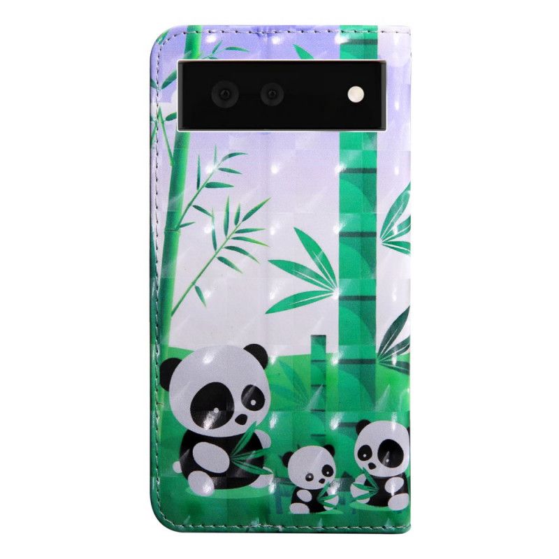 Lederhüllen Für Google Pixel 6 Panda-familie