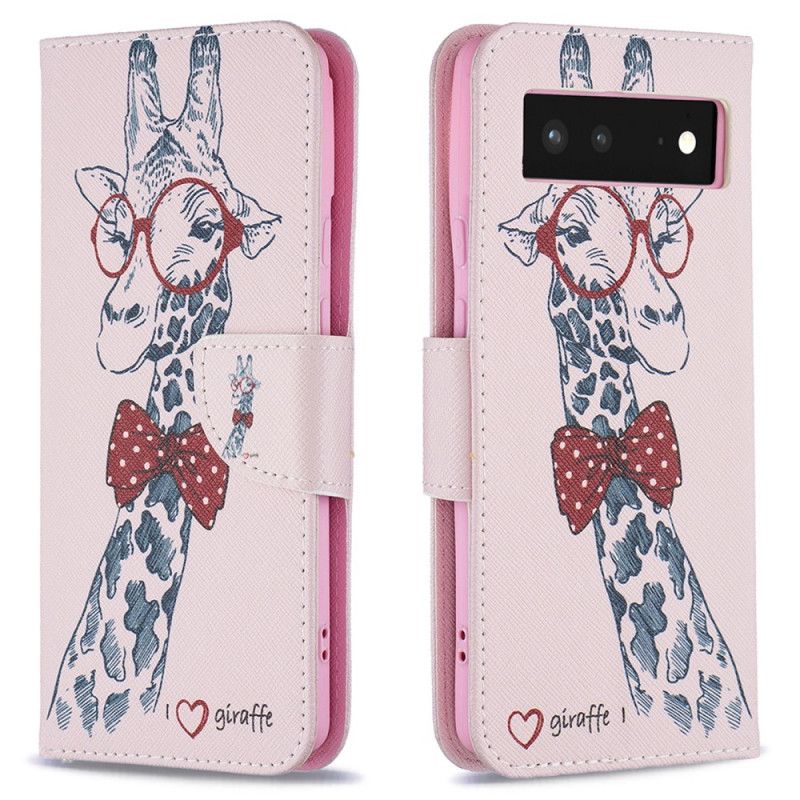 Lederhüllen Für Google Pixel 6 Schlaue Giraffe