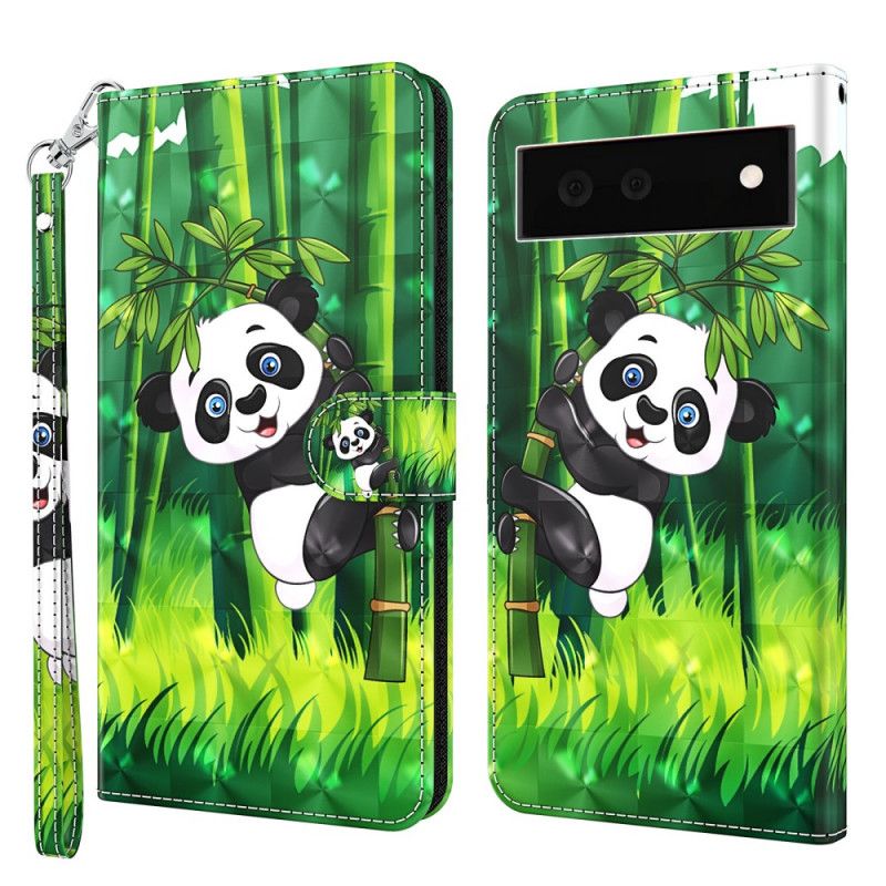 Lederhüllen Google Pixel 6 Panda Und Bambus