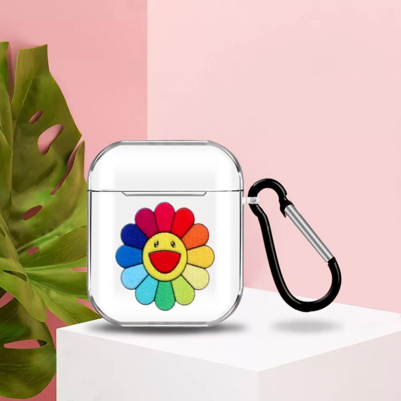 Hülle AirPods Regenbogenblumenserie Silikon