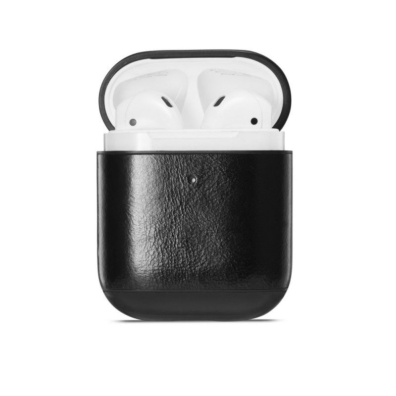 Hülle AirPods Schwarz Echtes Leder