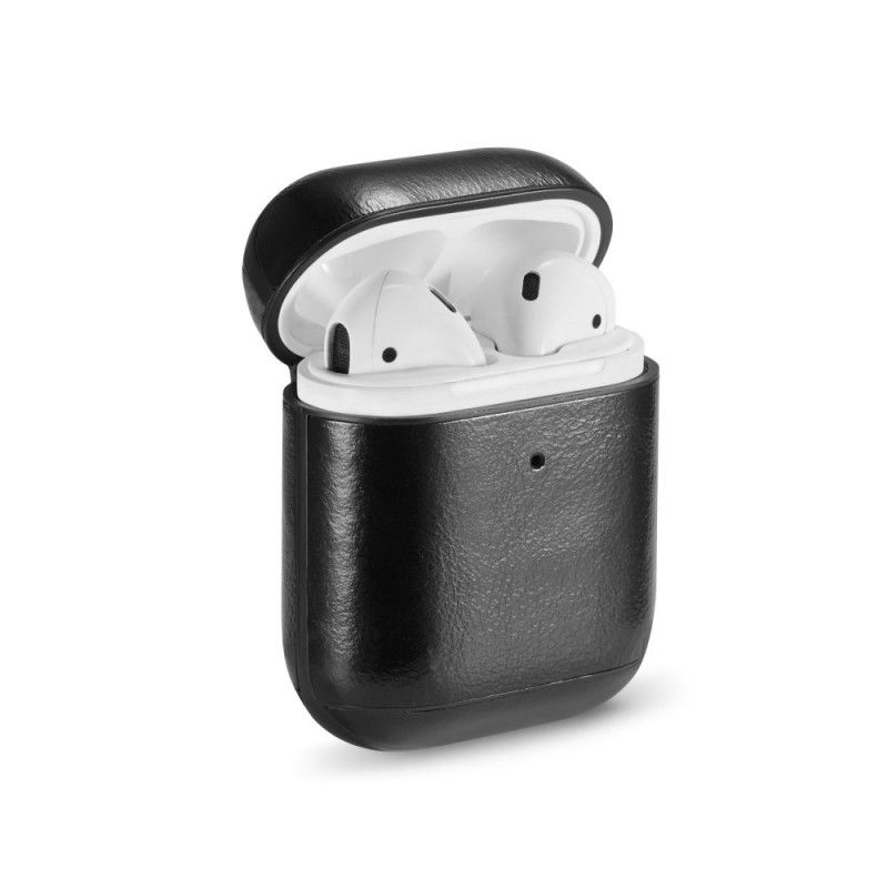 Hülle AirPods Schwarz Echtes Leder