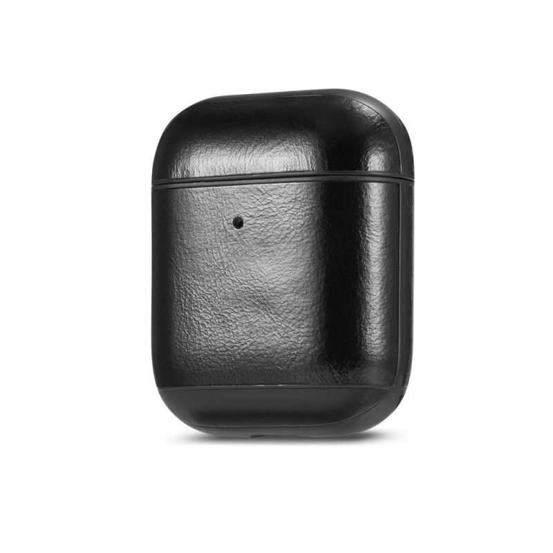 Hülle AirPods Schwarz Echtes Leder