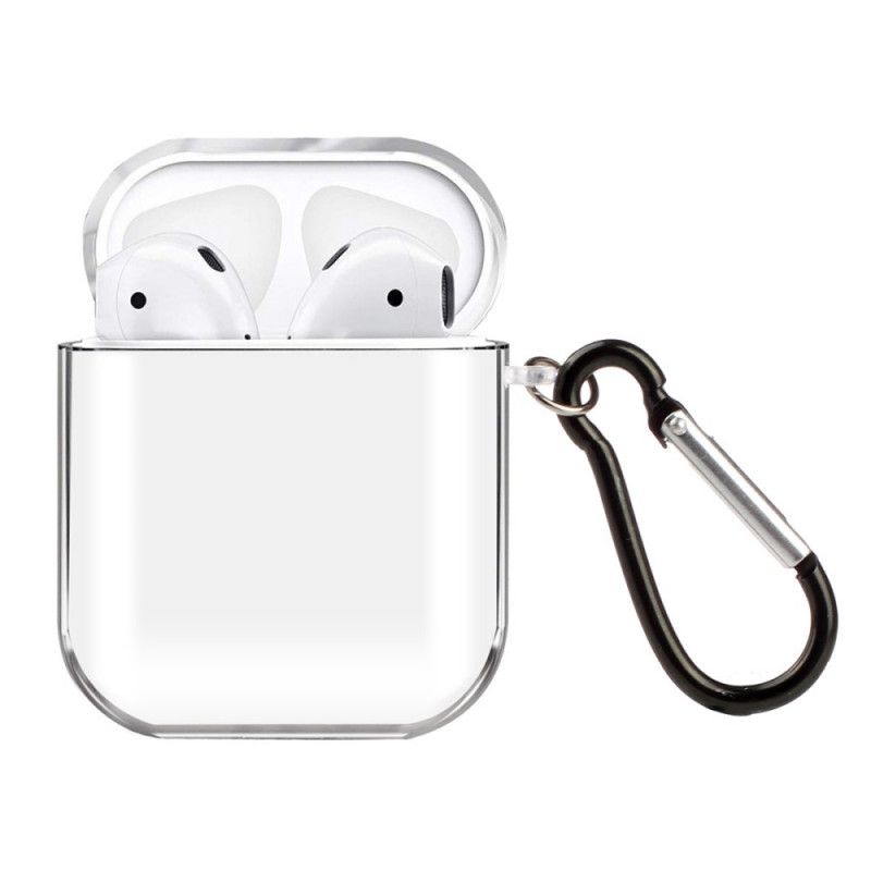 Hülle AirPods Transparentes Silikon Mit Karabiner