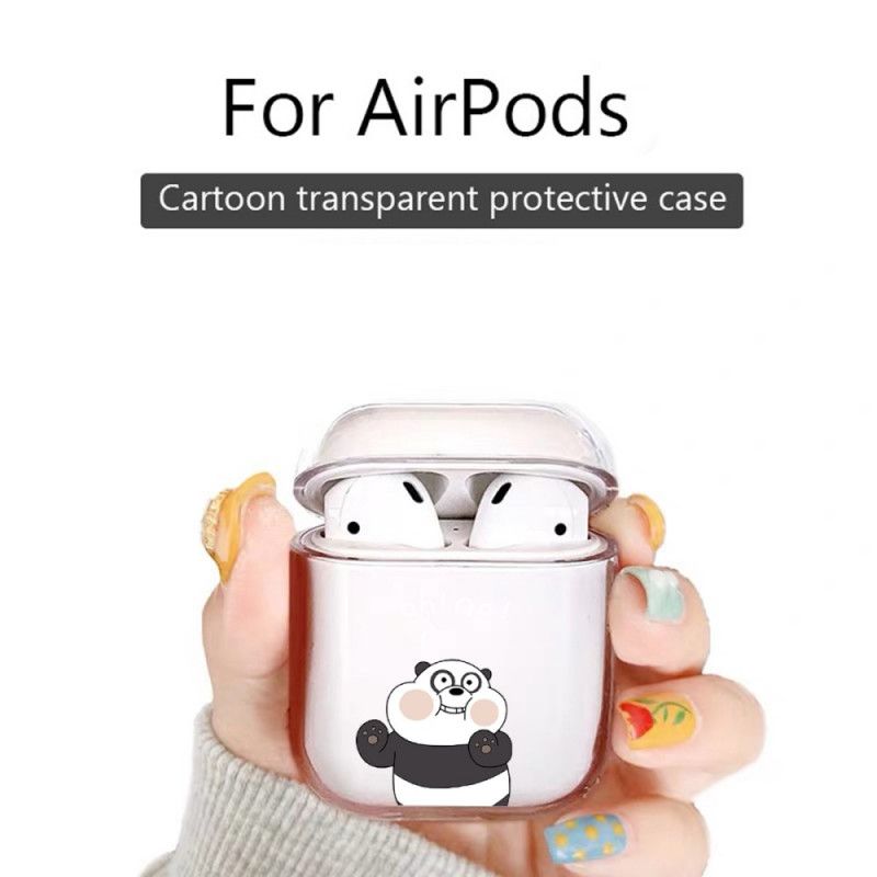 Hülle Für AirPods Weiß Transparente Silikon-Tierreihe