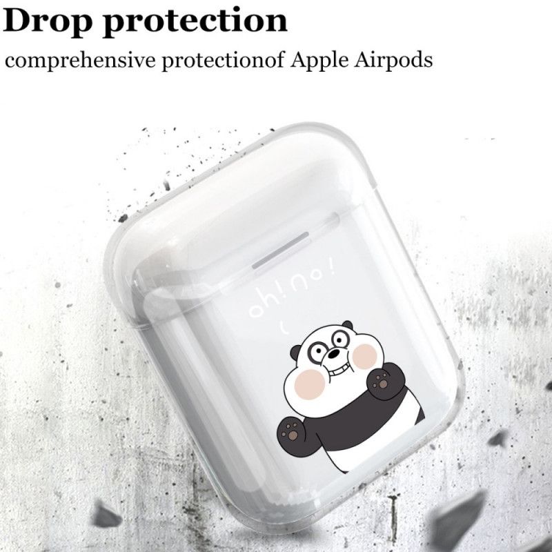 Hülle Für AirPods Weiß Transparente Silikon-Tierreihe