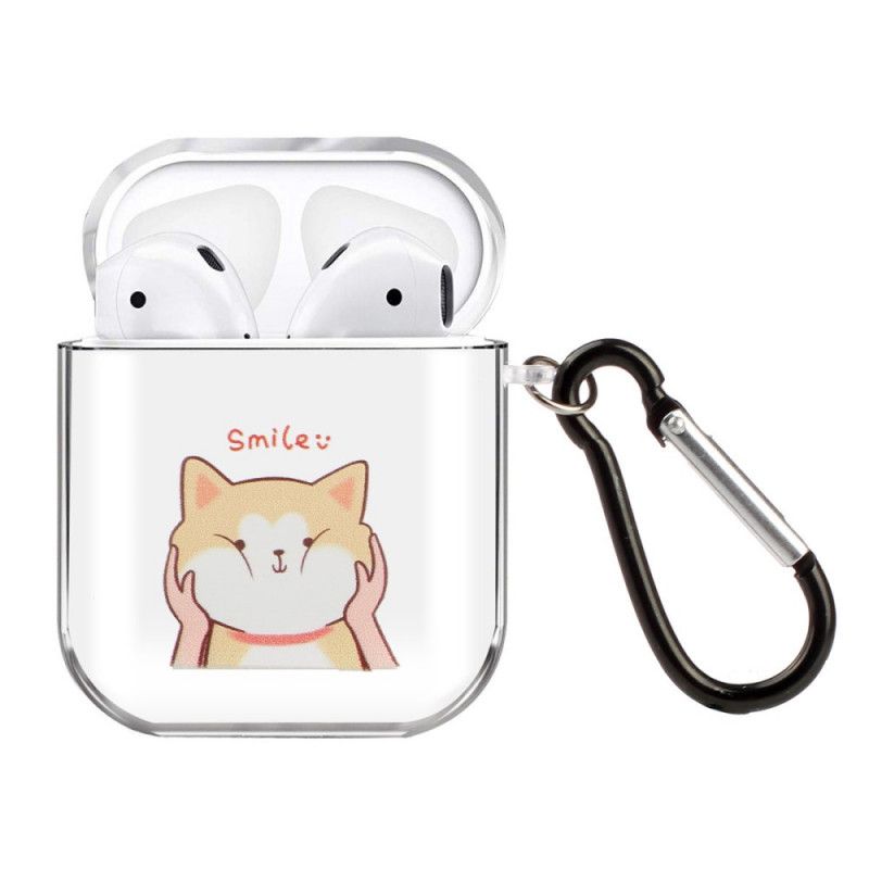 Hülle Für AirPods Weiß Transparente Silikonkatzenserie