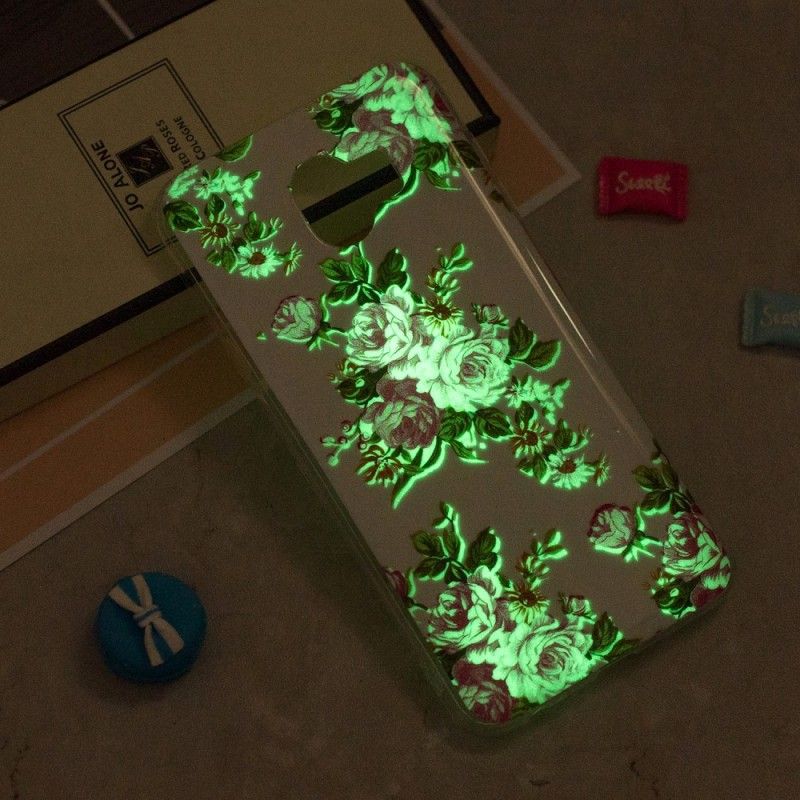 Hülle Samsung Galaxy J6 Fluoreszierende Freiheitsblumen