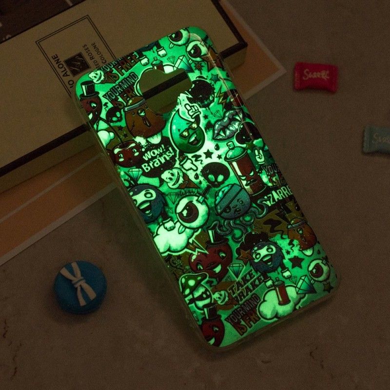 Hülle Samsung Galaxy J6 Fluoreszierender Wahnsinn