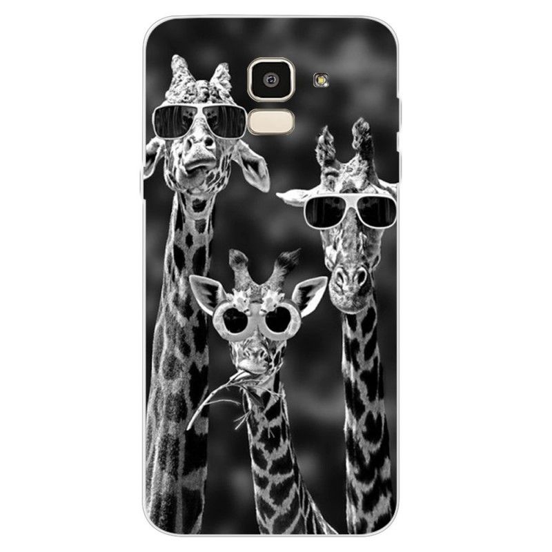 Hülle Samsung Galaxy J6 Giraffen Mit Brille