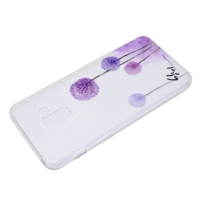 Hülle Samsung Galaxy J6 Handyhülle Transparenter Farbiger Löwenzahn
