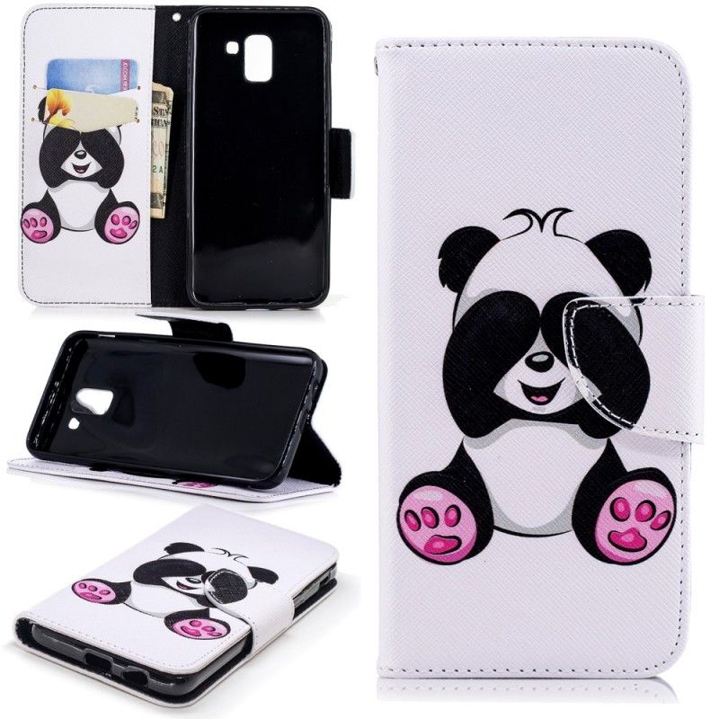 Lederhüllen Für Samsung Galaxy J6 Lustiger Panda