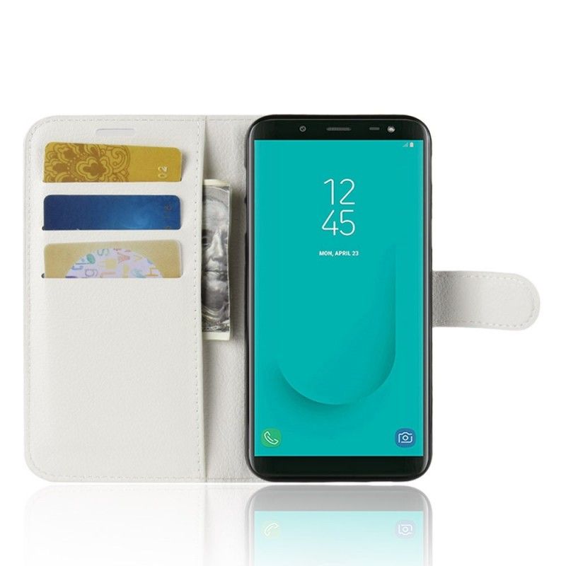 Lederhüllen Für Samsung Galaxy J6 Schwarz Klassisch