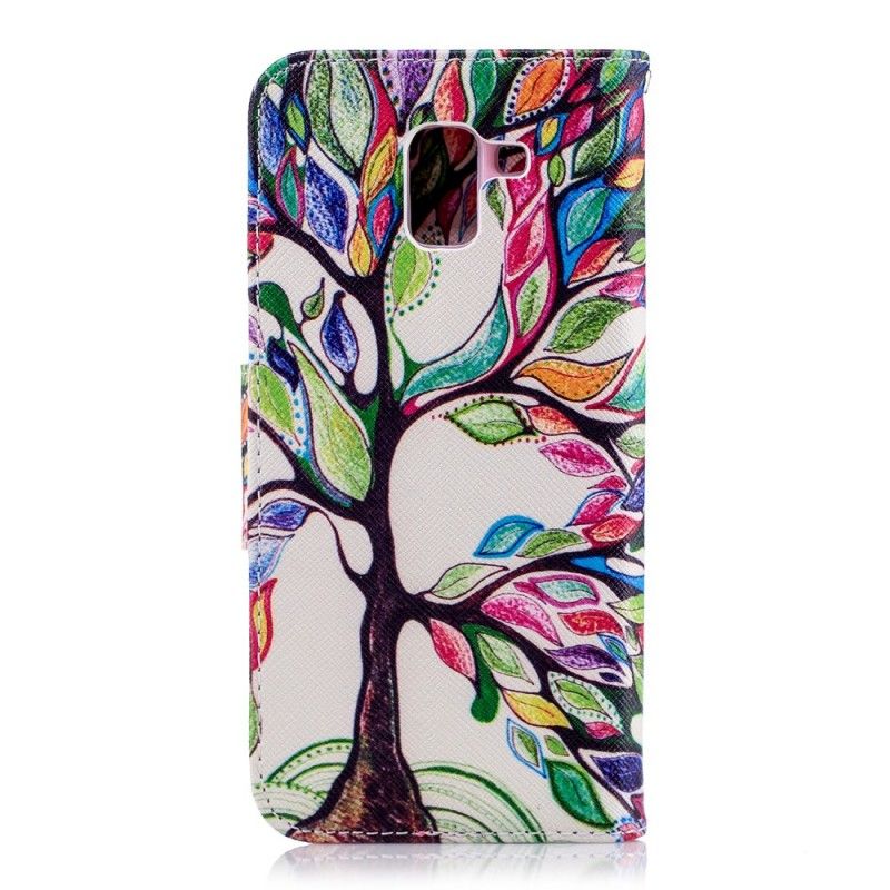 Lederhüllen Samsung Galaxy J6 Farbiger Baum