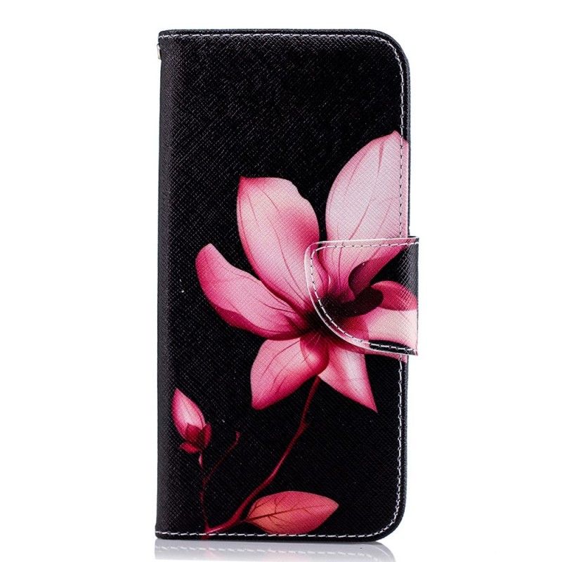 Lederhüllen Samsung Galaxy J6 Handyhülle Rosa Blume