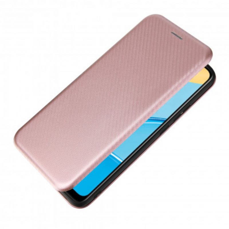 Flip Case Oppo A15 Handyhülle Farbiges Carbon-silikon