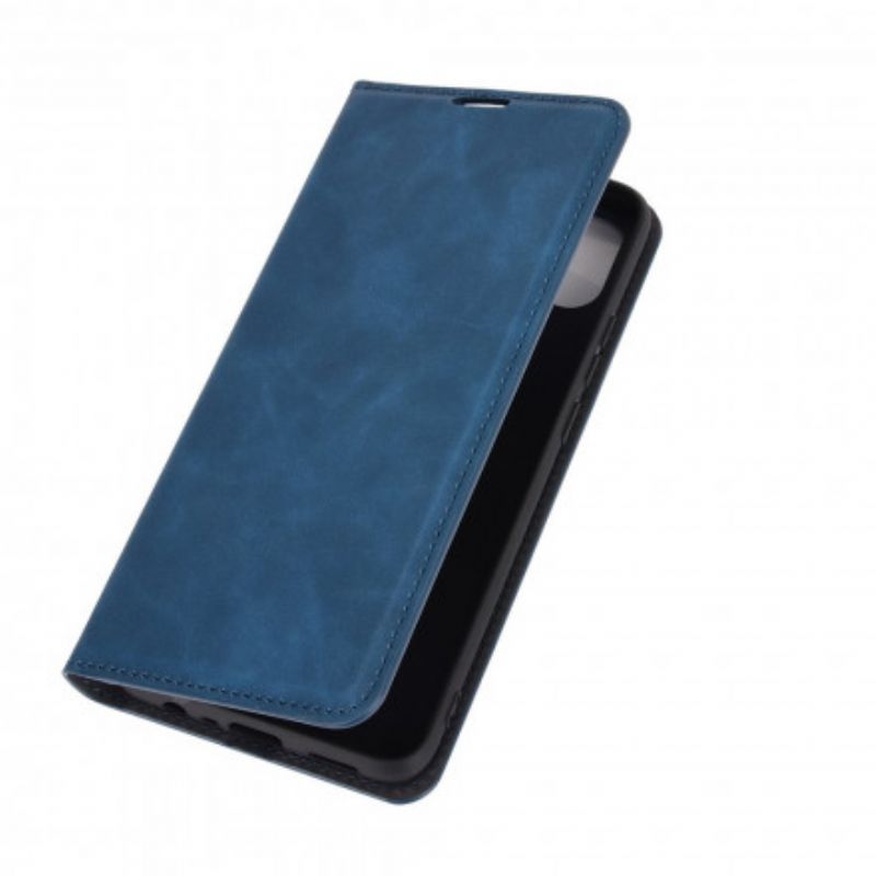 Flip Case Oppo A15 Seidenweicher Ledereffekt