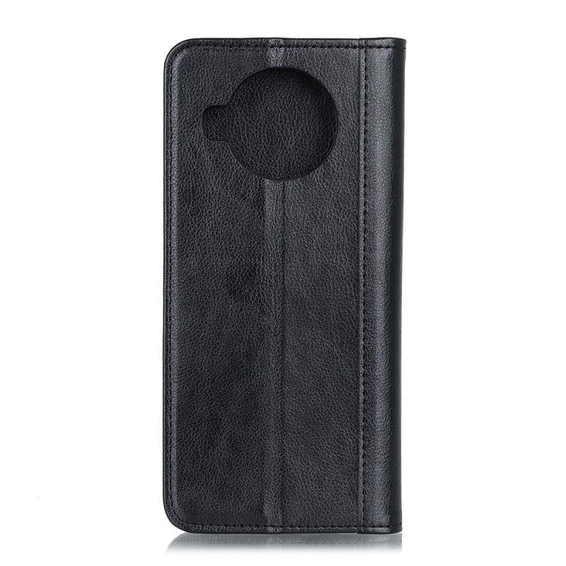 Flip Case Xiaomi Mi 10T Lite 5G / Redmi Note 9 Pro 5G Schwarz Geteiltes Litschileder