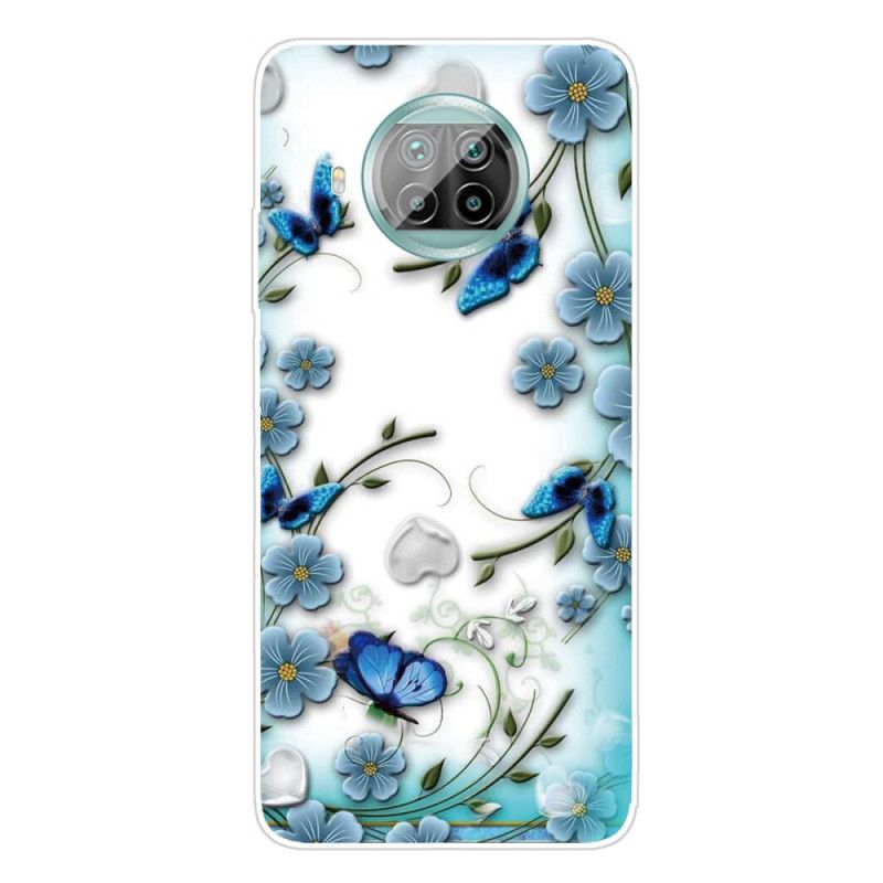 Hülle Für Xiaomi Mi 10T Lite 5G / Redmi Note 9 Pro 5G Schmetterlinge Und Blumen