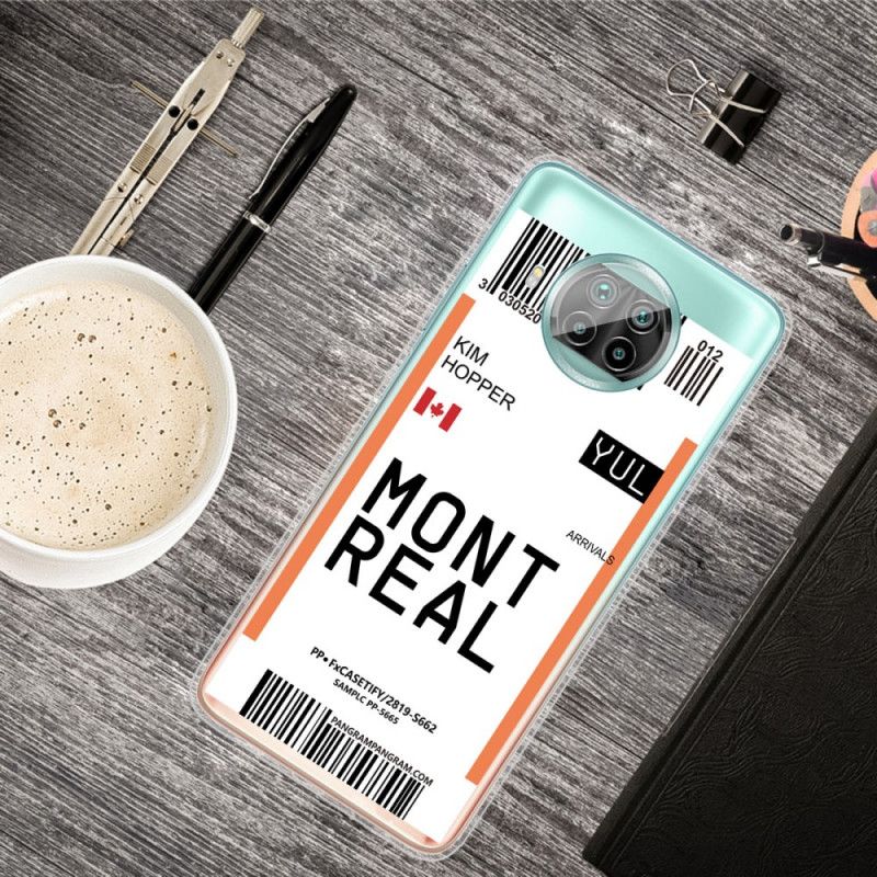 Hülle Xiaomi Mi 10T Lite 5G / Redmi Note 9 Pro 5G Bordkarte Nach Montreal