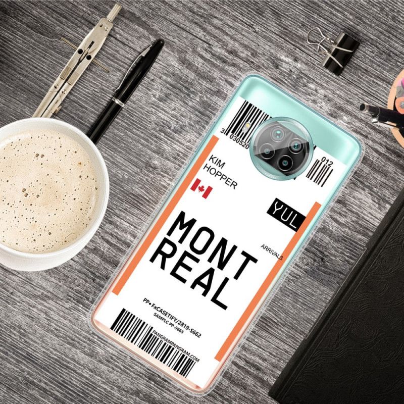 Hülle Xiaomi Mi 10T Lite 5G / Redmi Note 9 Pro 5G Bordkarte Nach Montreal