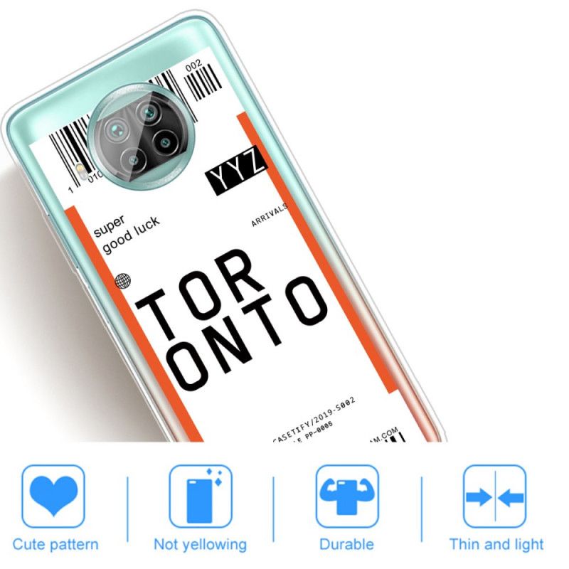 Hülle Xiaomi Mi 10T Lite 5G / Redmi Note 9 Pro 5G Bordkarte Nach Toronto