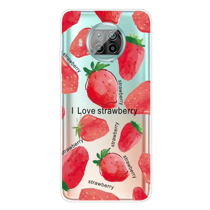 Hülle Xiaomi Mi 10T Lite 5G / Redmi Note 9 Pro 5G Erdbeeren
