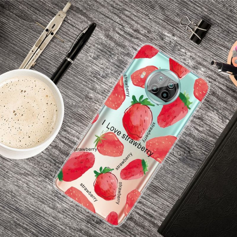 Hülle Xiaomi Mi 10T Lite 5G / Redmi Note 9 Pro 5G Erdbeeren