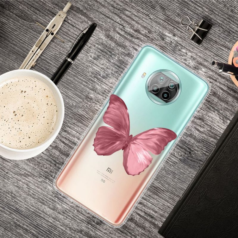 Hülle Xiaomi Mi 10T Lite 5G / Redmi Note 9 Pro 5G Pink Schmetterlinge Schmetterlinge