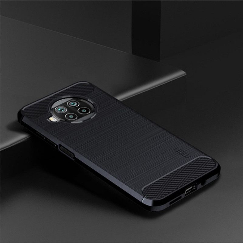 Hülle Xiaomi Mi 10T Lite 5G / Redmi Note 9 Pro 5G Schwarz Handyhülle Kohlenstoffgebürstetes Mofi