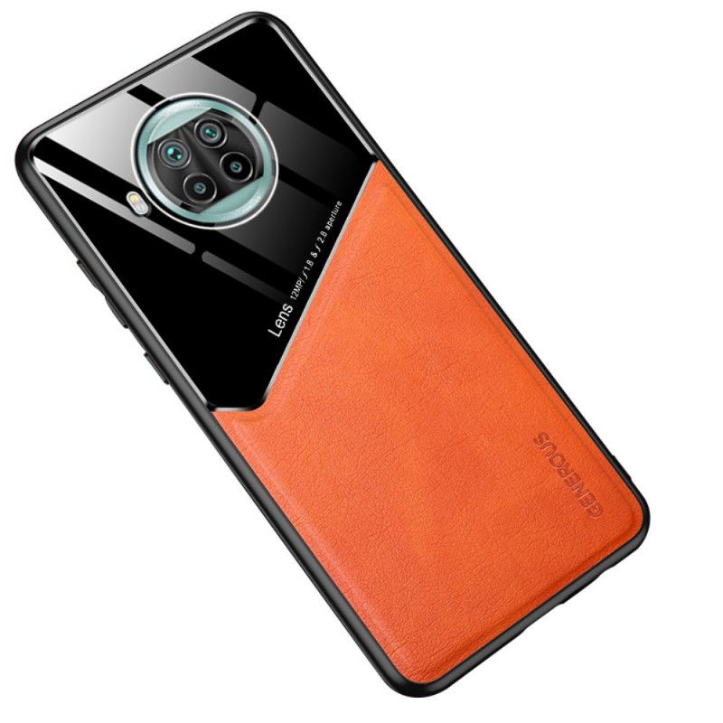 Hülle Xiaomi Mi 10T Lite 5G / Redmi Note 9 Pro 5G Schwarz Magnetischer Ledereffekt