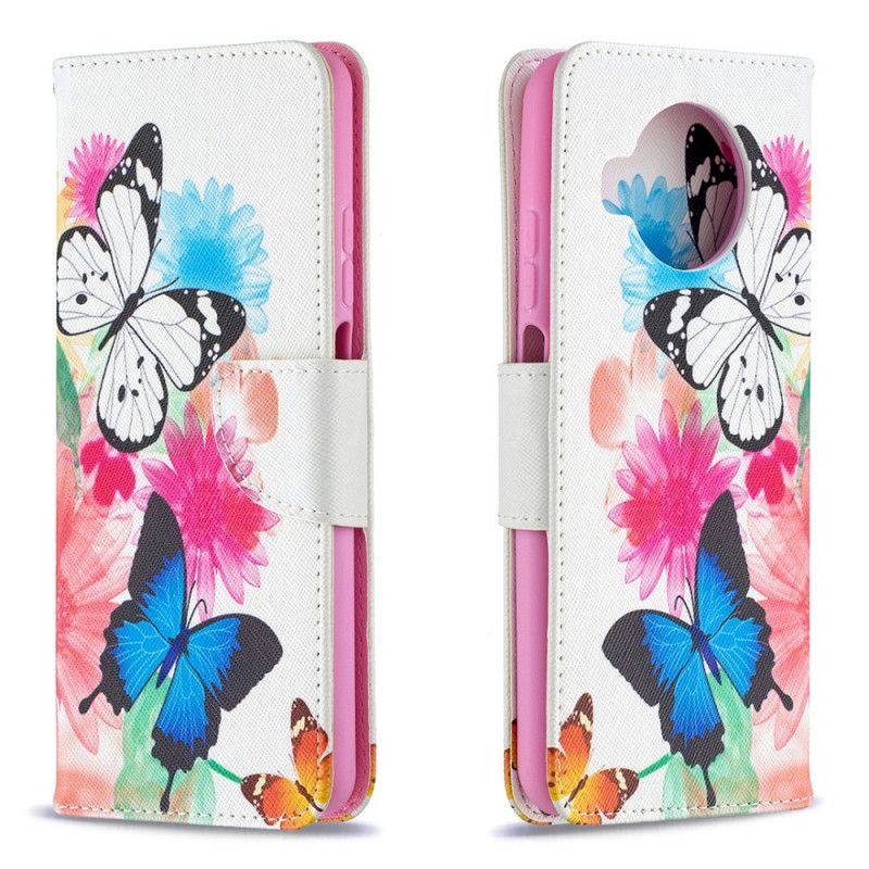 Lederhüllen Xiaomi Mi 10T Lite 5G / Redmi Note 9 Pro 5G Bemalte Schmetterlinge