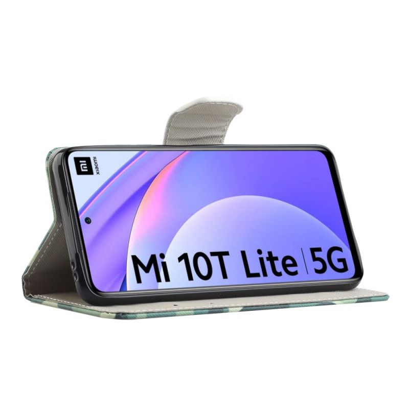 Lederhüllen Xiaomi Mi 10T Lite 5G / Redmi Note 9 Pro 5G Blauer Und Gelber Schmetterling