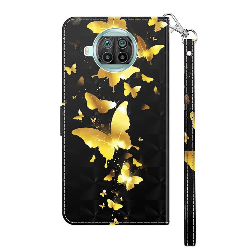 Lederhüllen Xiaomi Mi 10T Lite 5G / Redmi Note 9 Pro 5G Gelbe Schmetterlinge