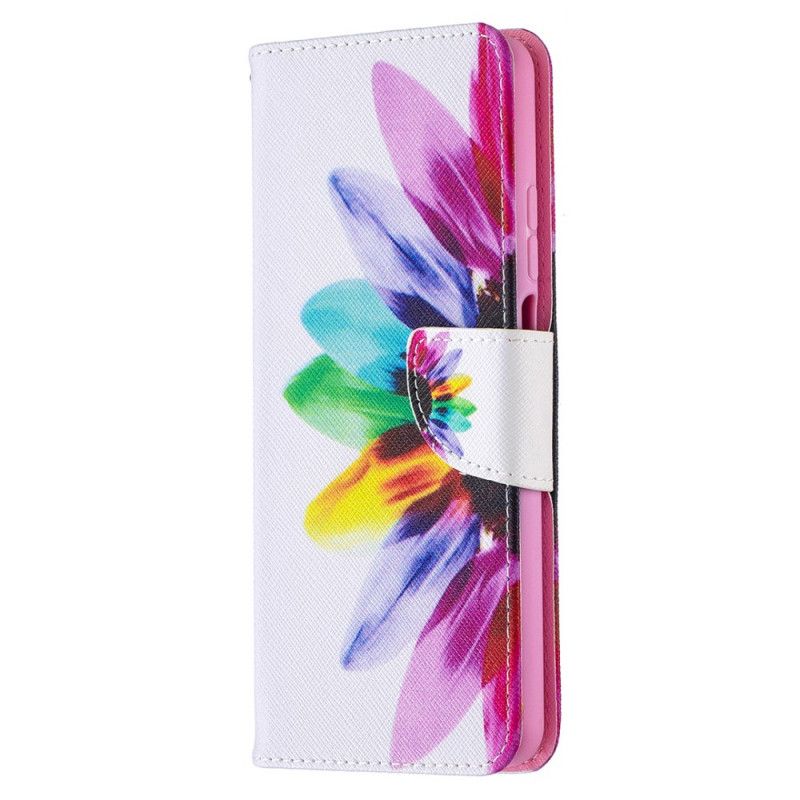 Lederhüllen Xiaomi Mi 10T Lite 5G / Redmi Note 9 Pro 5G Handyhülle Aquarellblume
