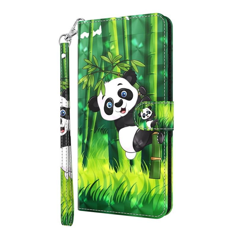 Lederhüllen Xiaomi Mi 10T Lite 5G / Redmi Note 9 Pro 5G Handyhülle Panda Und Bambus