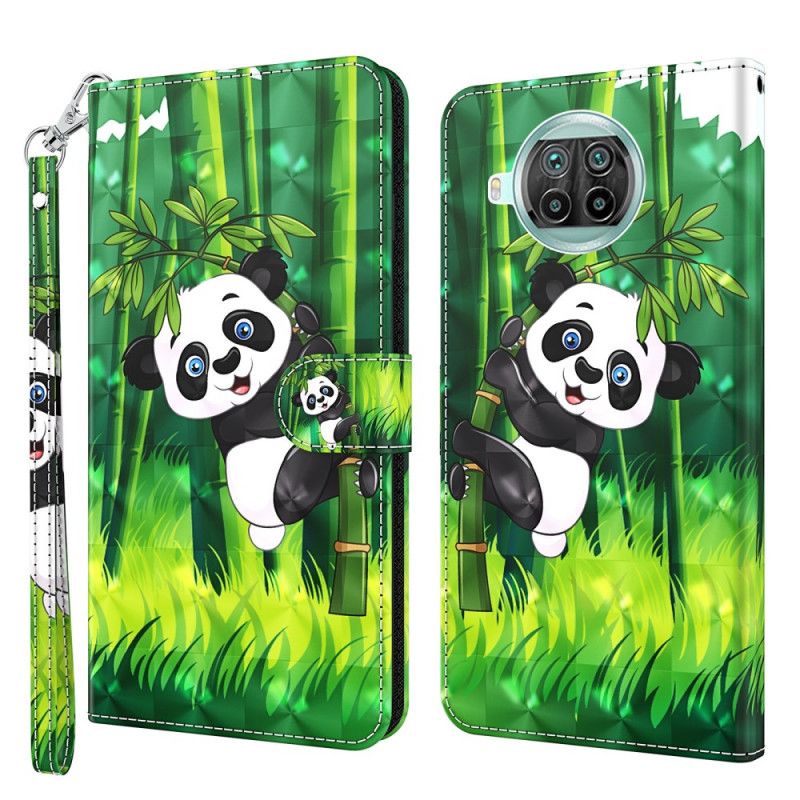 Lederhüllen Xiaomi Mi 10T Lite 5G / Redmi Note 9 Pro 5G Handyhülle Panda Und Bambus