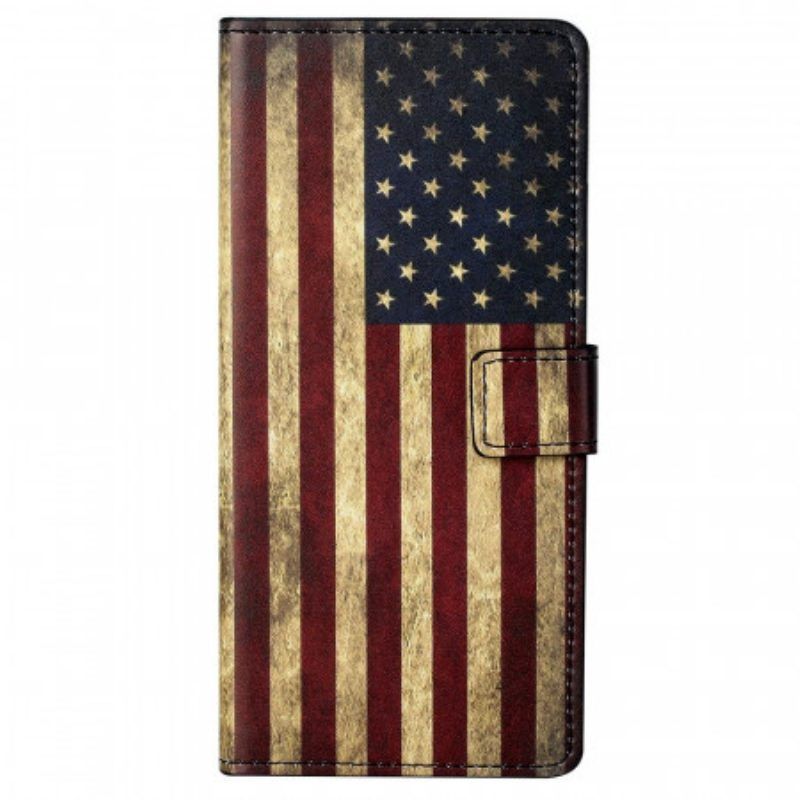 Flip Case Für Samsung Galaxy M23 5G Amerikanische Flagge