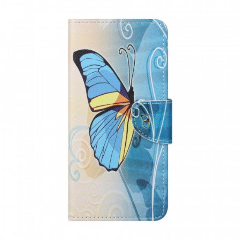 Flip Case Für Samsung Galaxy M23 5G Königlicher Schmetterling