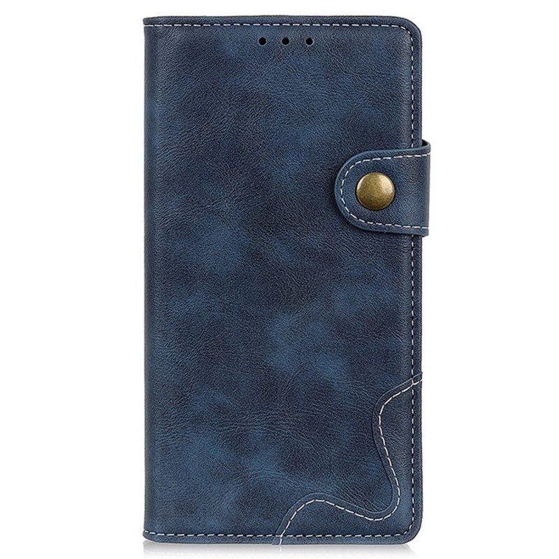 Flip Case Für Samsung Galaxy M23 5G Künstlerischer Knopf