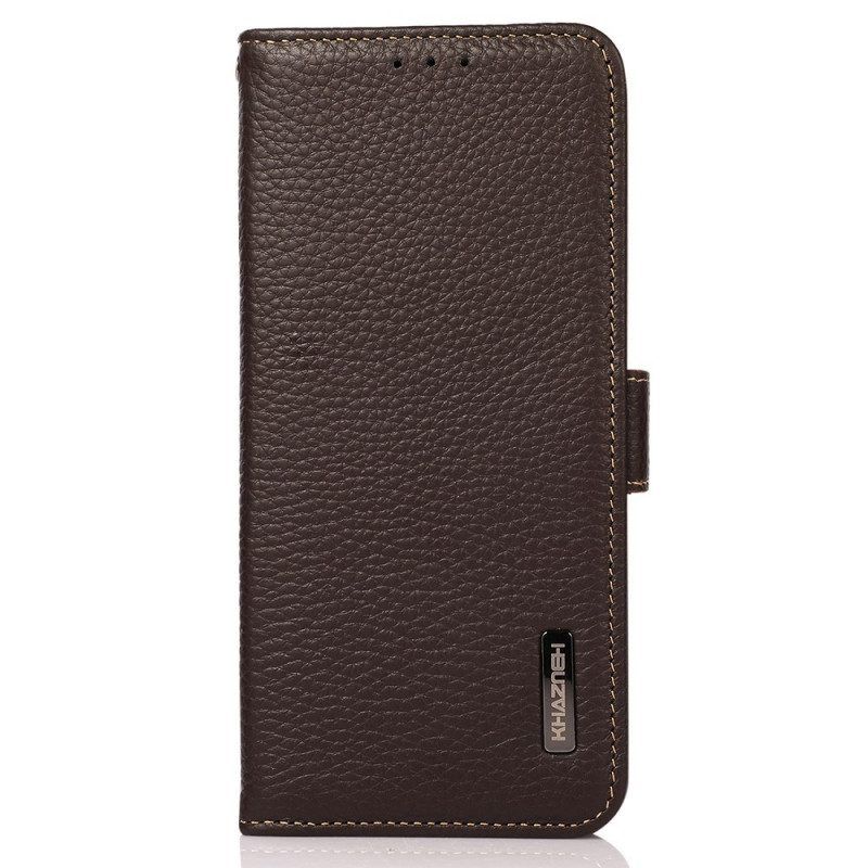 Flip Case Für Samsung Galaxy M23 5G Lychee-leder Khazneh Rfid